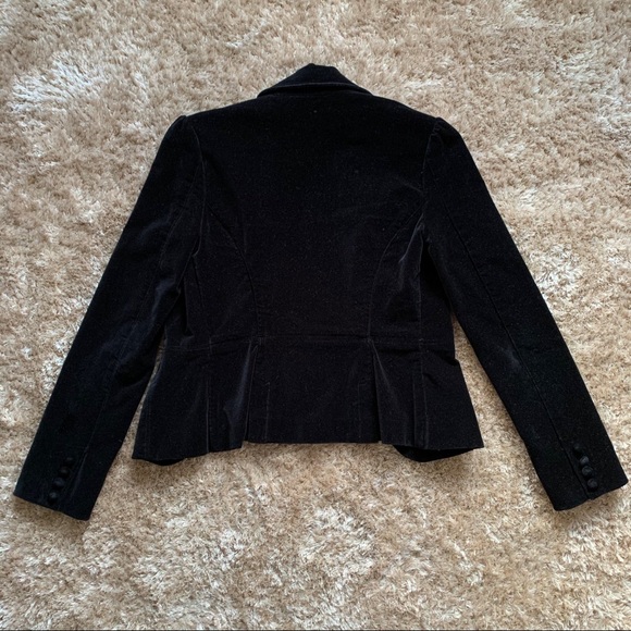 Small Black Cropped Smart Set Blazer Jacket - Picture 2 of 5